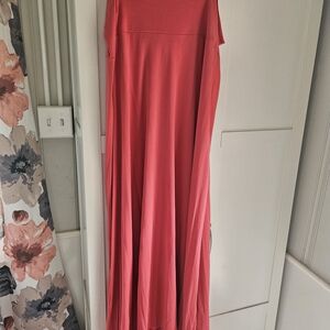 LuLaRoe Coral Pink Maxi Skirt, 2x